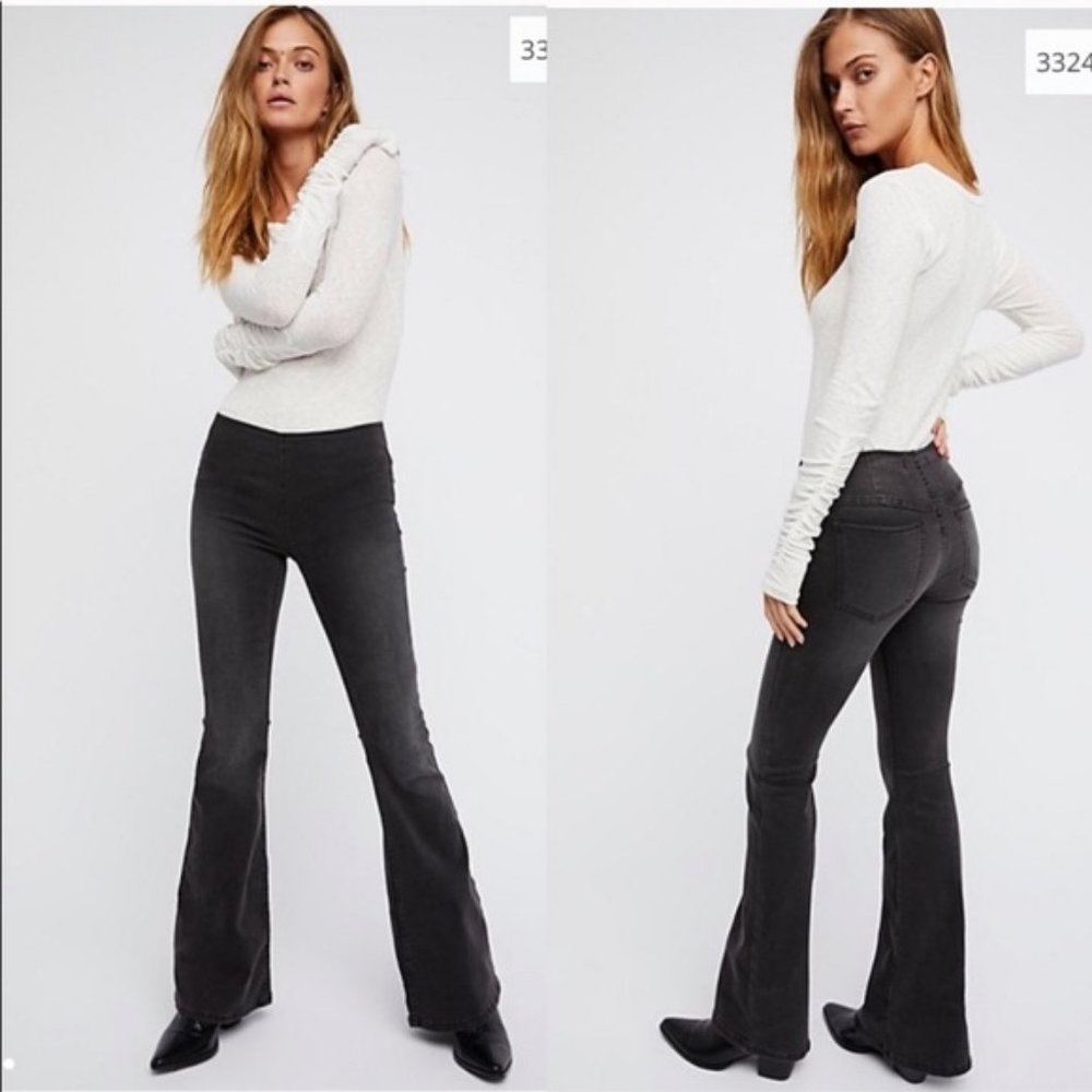 Free People Penny Pull On Flare Jeans